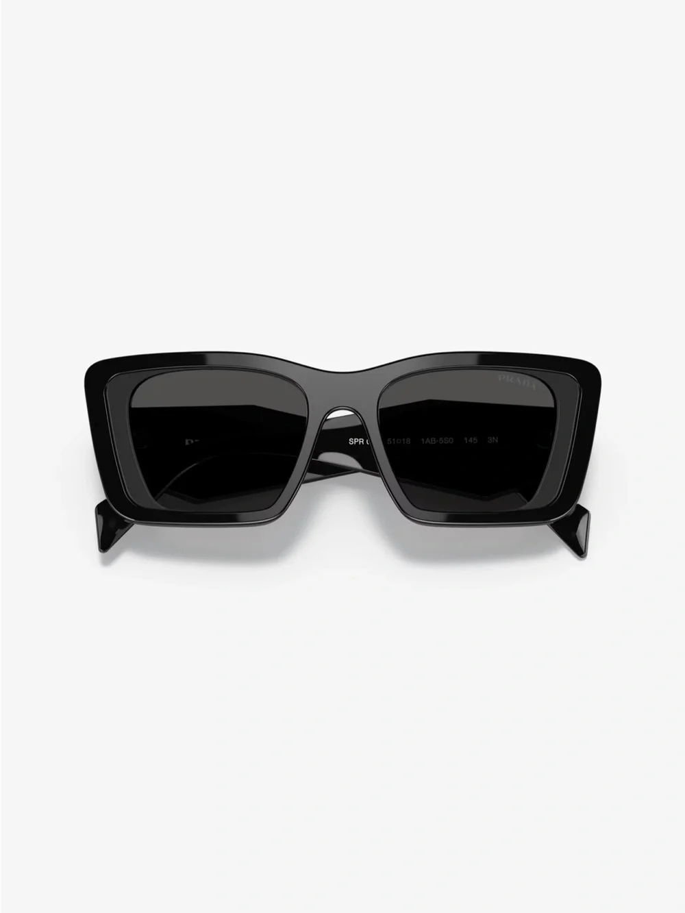 Prada Black Oversized Angular Sunglasses